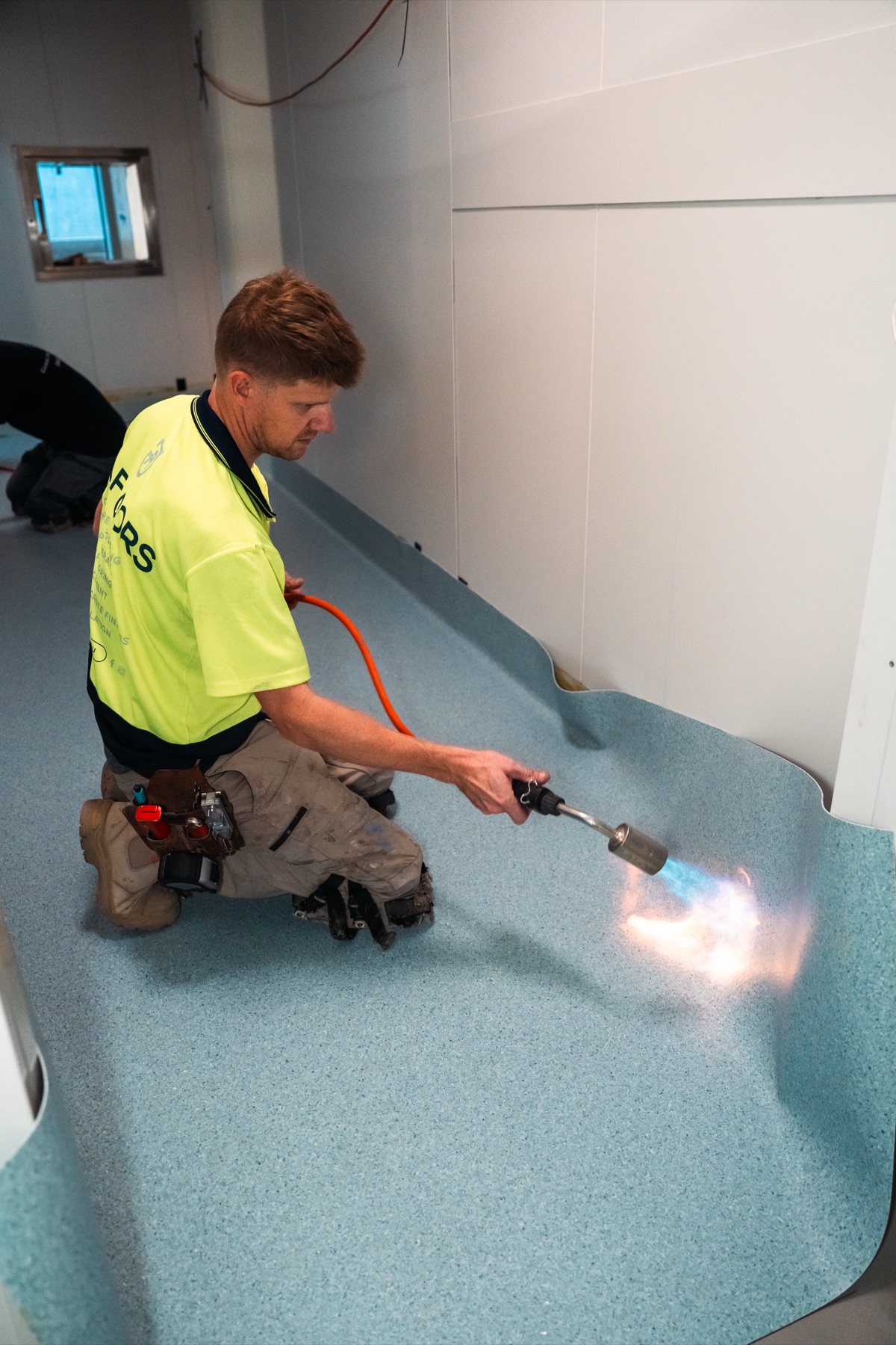 Hygienic wall sheeting and coved skirting installation by JA Floors